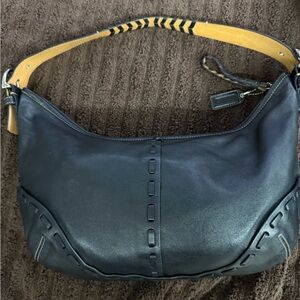 Black Leather coach Shoulder Bag.flawless!